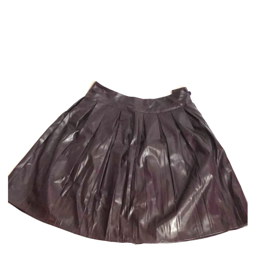 Asos leather look skater skirt
